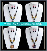 Wholesale hottest murano glass necklace and earring set