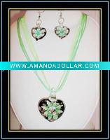 Wholesale fashion lampwork glass jewelry set
