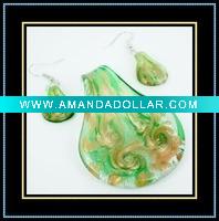 Wholesale fashion lampwork glass jewelry set