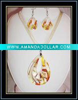 Wholesale fashion lampwork glass jewelry set