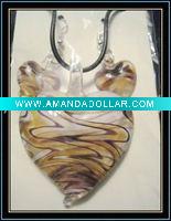 Wholesale glass pendant and earrings jewelry set