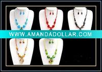 lampwork murano glass jewelry set