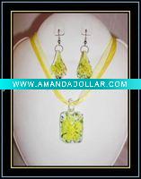 Wholesale fashion lampwork glass jewelry set