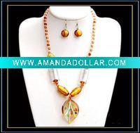 Wholesale fashion lampwork glass jewelry set