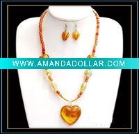 lampwork murano glass jewelry set