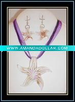 starfish murano glass jewelry set