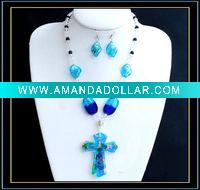 Wholesale fashion lampwork glass jewelry set
