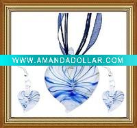 Wholesale fashion glass jewelry set