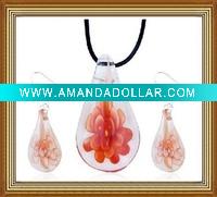 Wholesale fashion glass jewelry set