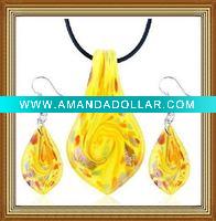Wholesale fashion glass jewelry set