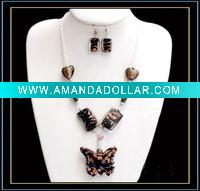 Wholesale beautiful murano glass jewelry set