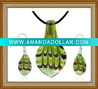 Wholesale fashion glass jewelry set
