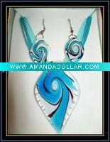 Wholesale murano glass jewelry set