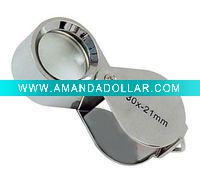 30 x 21mm Glass Loop Magnifying Magnifier Jeweler Loupe