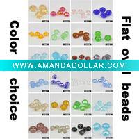 Colorful choice for flat crystal beads, lampwork glass beads, color card.