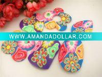 2000pcs/lot polymer clay + crystal soft ceramics jewelry accessories beads pendant mix color and shape PC012