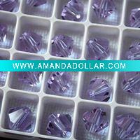 Wholesale Best price violet color bicone crystal beads