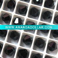 Wholesale Best price black bicone crystal lampwork glass beads