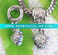 Wholesale charm beads bracelet, wholesale jewelry, alloy silver plated beads