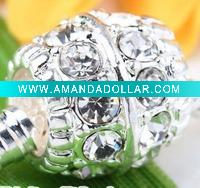 wholesale accessories, fashion silver beads with diamond