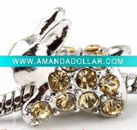 Wholesale wholesale accessories, fashion silve beads barcelets, silver beads with diamond