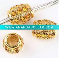 Wholesale wholesale accessories, silver beads bracelets with diamond