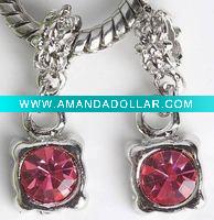 Wholesale wholesale accessories, fashion silver beads with diamond