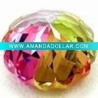 beautiful round multi-color cubic zirconia