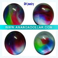Wholesale Colorful Glass round brilliant cut cubic zirconia gems