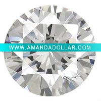 loose round cut cubic zirconia gemstone