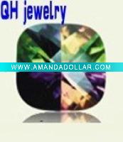 Wholesale charm arc square shaped multi-color cz