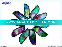 Wholesale beautiful colorful glass Leaves fashion jewelry