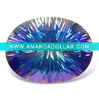 Mystic quartz in magic blue color