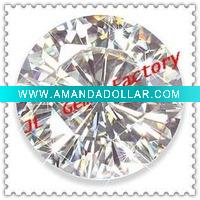 Wholesale AAA grade white round-shaped cz gems