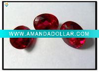 Wholesale Lab created ruby gemstone oval shape