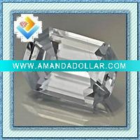 Wholesale octagon white corundum gemstone