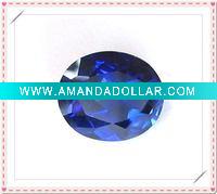 Synthetic Sapphire #34 CZ Oval Shape NO.13