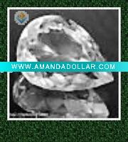 Pear cut white cubic zirconia