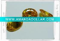 Wholesale Oval gemstone cubic zirconia champagne cz