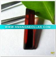 Lab created ruby gemstone baguette shape