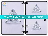 Wholesale white triangle shape cubic zirconia