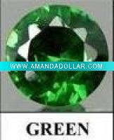 Wholesale green round shape cz gems