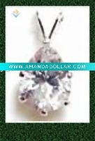 Pear cut white cubic zirconia