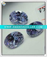 Lavender cubic zirconia oval cz stone