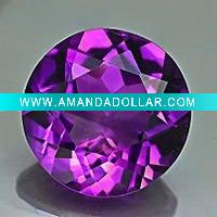 Amethyst round cz gems