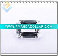 octagon shape white cz gems