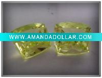 cz irregular square cubic zirconia gemstone