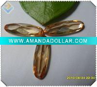 champagne oval shape synthetic cz gems