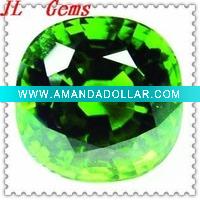 Wholesale round shape green cz gems