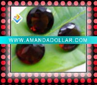 Wholesale round garnet cz gems